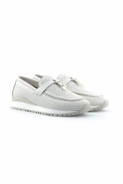 Off-White Genuine Leather Sport Loafer Shoes
