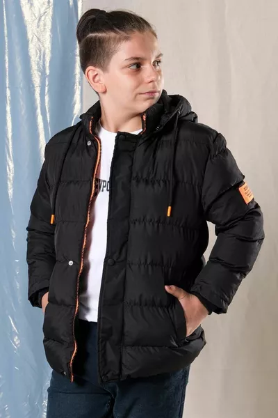 Doudoune imperméable à capuche garçon