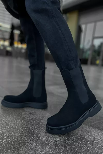 MODA HAS  SRT Alaska замшевые мужские ботинки ЧЕРНЫЙ