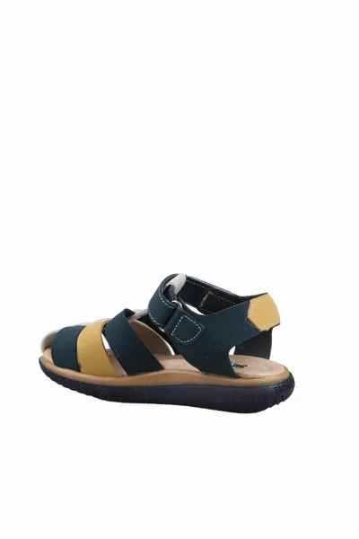  Темно-синие Желтые Детские Сандалии