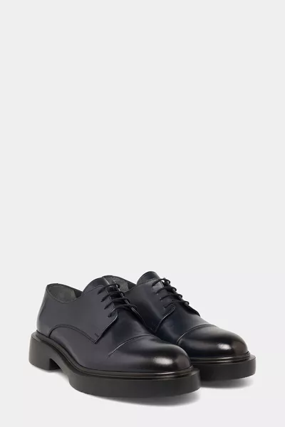 DARK NAVY BLUE LEATHER SHOES