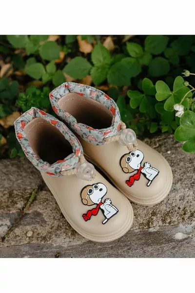 Unisex Beige regenlaarzen voor kinderen BIMBI SNOOPY