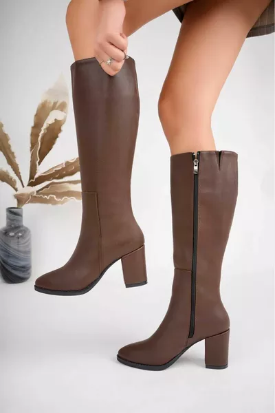 Kadın topuklu uzun çizme