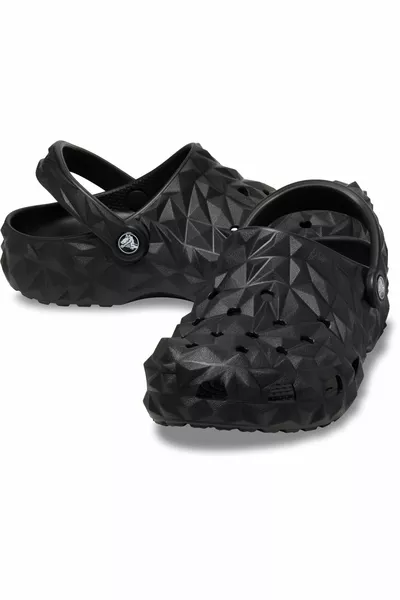 Zoccolo geometrico classico pantofole da donna in stile casual nero 