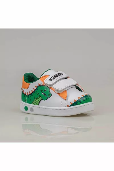 Sneaker per bambini illuminata con mostro carino verde