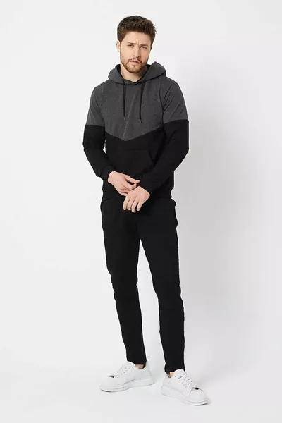 Унисекс антрацитовый спортивный костюм