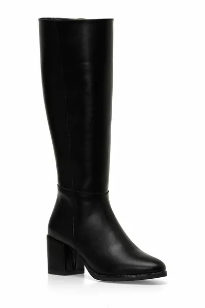  4PR Stivali con tacco da donna neri