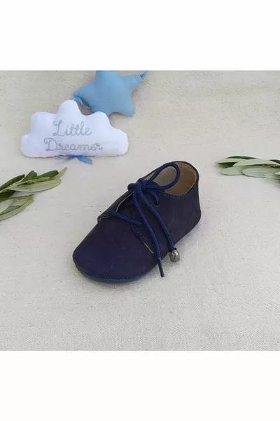 Bienen Italienischer Schnitt Marineblau Wildleder Schuhe für den ersten Schritt