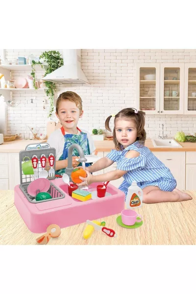  Piece Modern Sink Toy Iq Developer Toy Water Dish Set