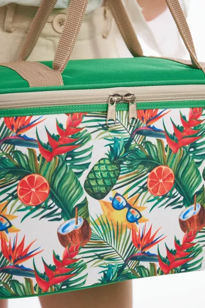 -литрова зелена кошница за пикник/къмпинг чанта. Термо термос чанта (ОСИГУРЯВА ЗАЩИТА ОТ ГОРЕЩО-СТУДЕНО)