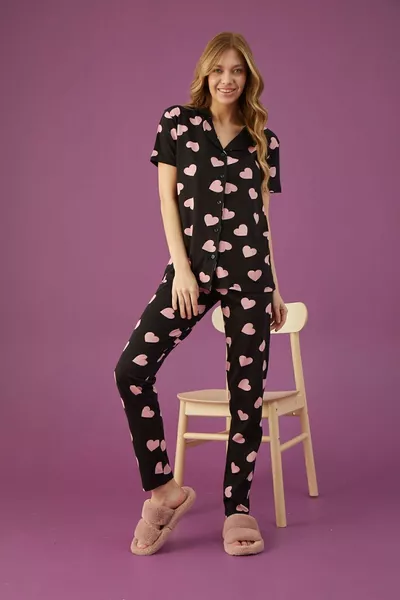 Ensemble pyjama boutonné en coton