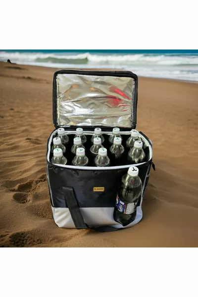 Ns  L Хладилна чанта Термос Къмпинг Пикник Изолирана термо чанта Поставка за лед с каишка, която поддържа горещо и хладно