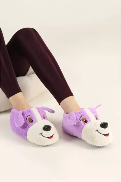 собачья фигурка плюшевые домашние тапочки домашние сапоги собака унисекс пандуф