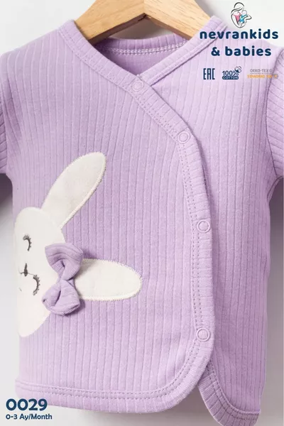 Baby Girl Органическая ткань Сирень 5 предметов Набор для выхода из больницы