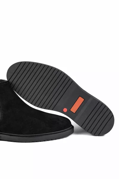 Inside Out Натуральная замшевая кожа черные мужские ботинки челси на нескользящей подошве AN