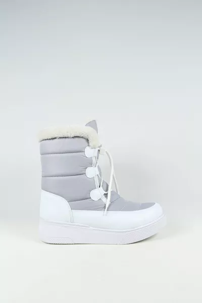 Lacets Ajustement confortable Fourrure Imperméable Bottes de neige pour femmes