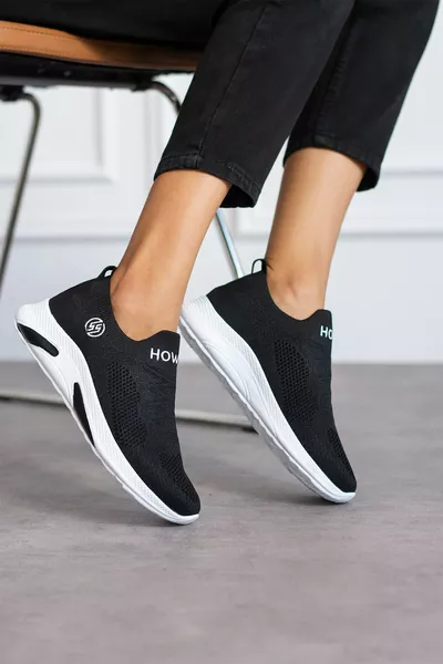  Nero Traspirante Eva Suola Bianca Comodo Leggero Anti-Sudore Sneakers Da Donna
