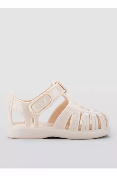 Creme Baby Sandalen  Tobby Glanz
