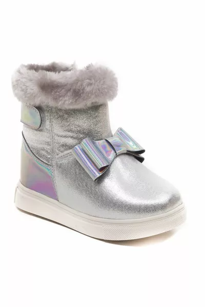 الفتيات الفضة العظام المدعومة أحذية الأطفال