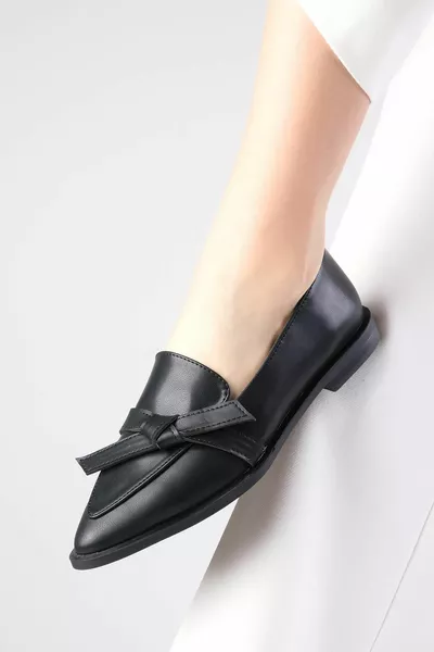 Ezra Schwarze Farbe Damen Loafer Casual Flache Schuhe