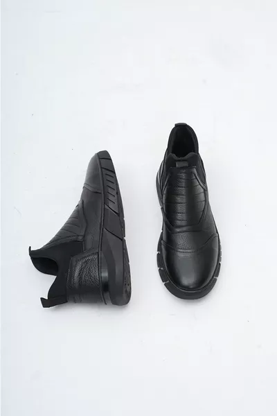 Echt lederen zwarte leren herenlaarzen 