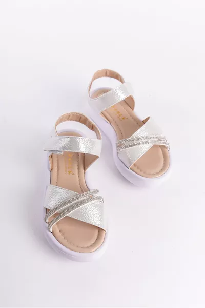 Girls' Lightweight Sandals with Velcro ( NUM.)