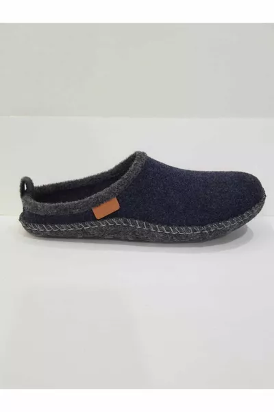Pantofole ultra leggere unisex in feltro blu navy kc