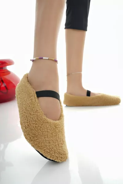 Дамски балетни апартаменти Тен сгъваема чанта Преносим нехлъзгащ се незвук Домашен барабан