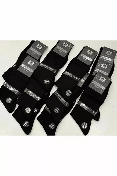  قطعة للرجال الأسود غير الملحومة القطن الجوارب المقبس