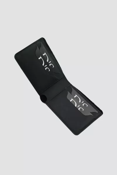 Portafoglio in pelle nera