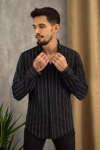 Оксфордска раирана вталена риза