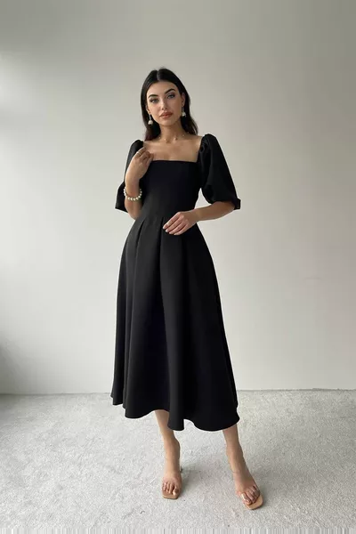 مادموزيل فستان طويل أسود