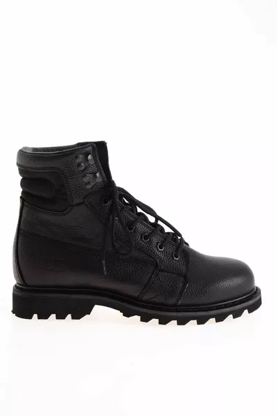 Overpass Black-Printed Nubuck Men's Boots