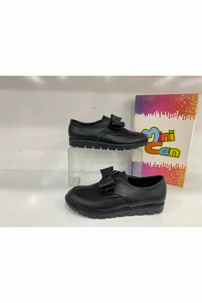 القوس العظام السوداء للفتيات شقق الباليه التفصيلية -