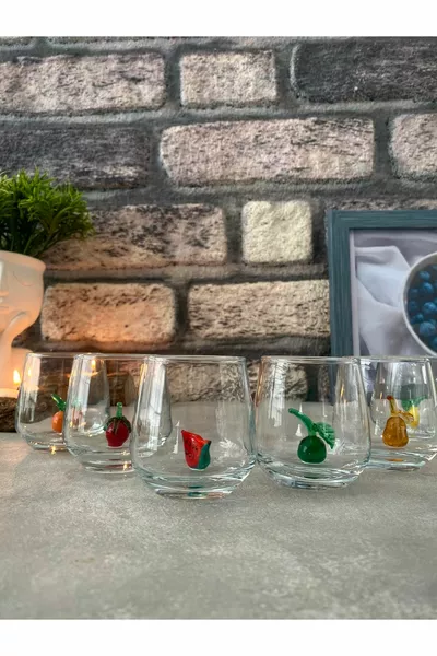 Fruit Figure Set of 6 Coffee Side Water Soft Drink Cups