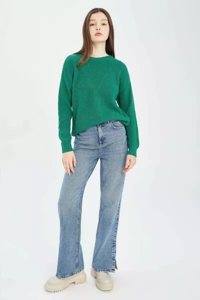 Regular Fit Basic Long Sleeve Thessaloniki Knitted Sweater