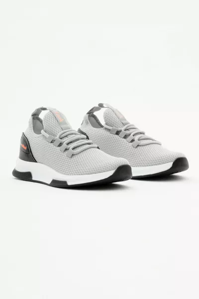 Unisex Smoked Breathable Fabric Poly Sole Lace-Up Sneakers