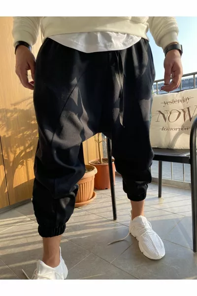 Men's Black Baggy Type Sweatpants