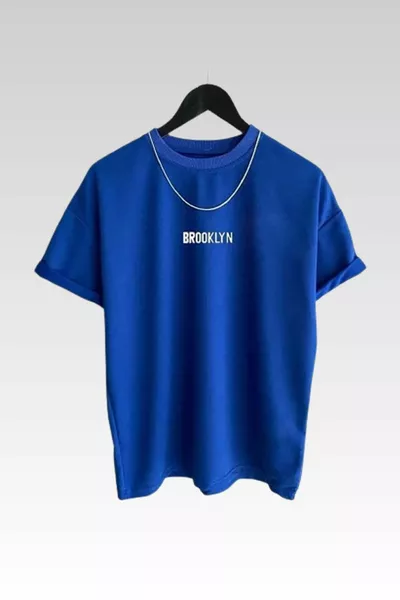 Unisex Brooklyn Bedrucktes 3er-Pack Schwarz-Blau-Lila T-Shirt