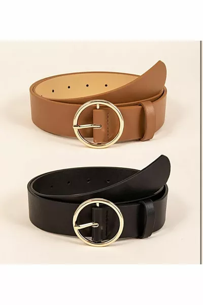 Ceinture Pantuser 2 pièces à boucle ronde pour femmes, ceinture de veste, ceinture habillée, ceinture de chemise