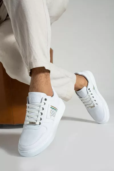  أبيض اللون أبيض باطل الرجال أحذية كاجوال