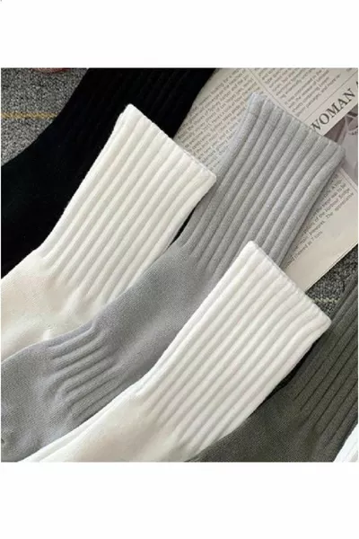 Unisex 5er-Pack Tennissocken aus Baumwolle - 5 verschiedene Farben, besonders bequem und flexibel
