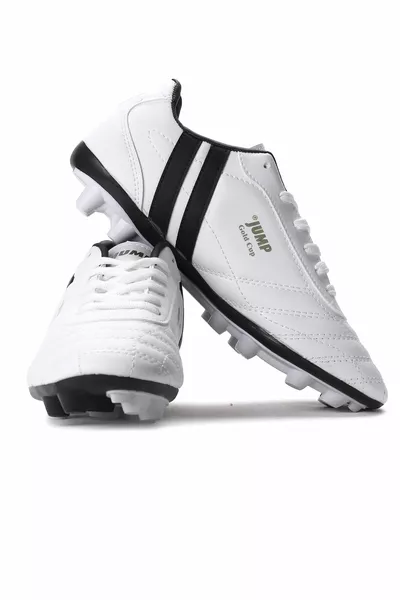  أحذية كرة القدم العشب الميدان الأولاد أحذية كرة القدم الأبيض