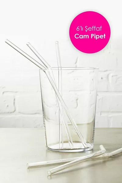 Clear 6-Piece Glass Bevel Pipette
