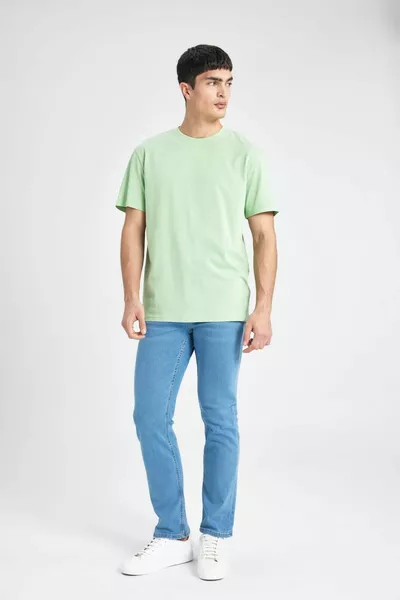 جديد عادي صالح طاقم الرقبة كم قصير  ٪ القطن الأساسية تي شيرت sp