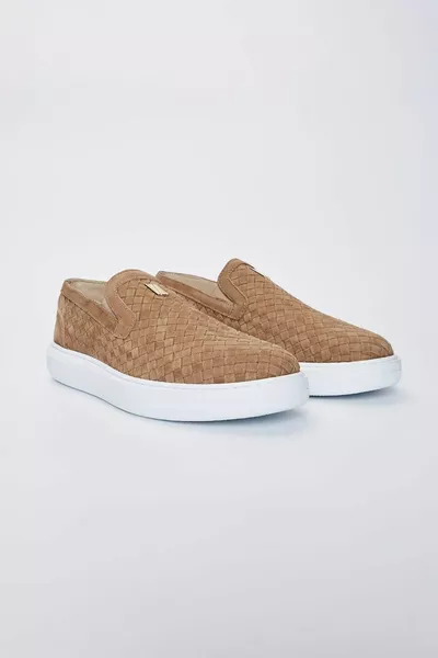 رومانو الرجال مينك Nubuck أحذية جلد طبيعي المتسكع