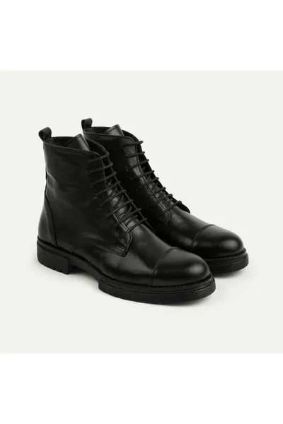 Lace-up Genuine Leather Boots