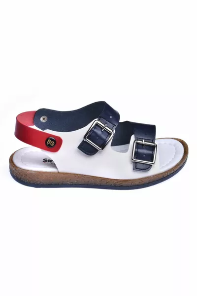 صنادل للأولاد باللون الأزرق الداكن الأبيض لتقويم العظام