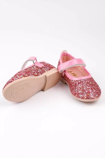 Розовые блестки Velcro Обувь для девочек