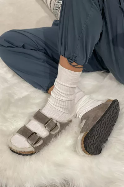 Чехли от велур от козина Tokyo Cork Sole